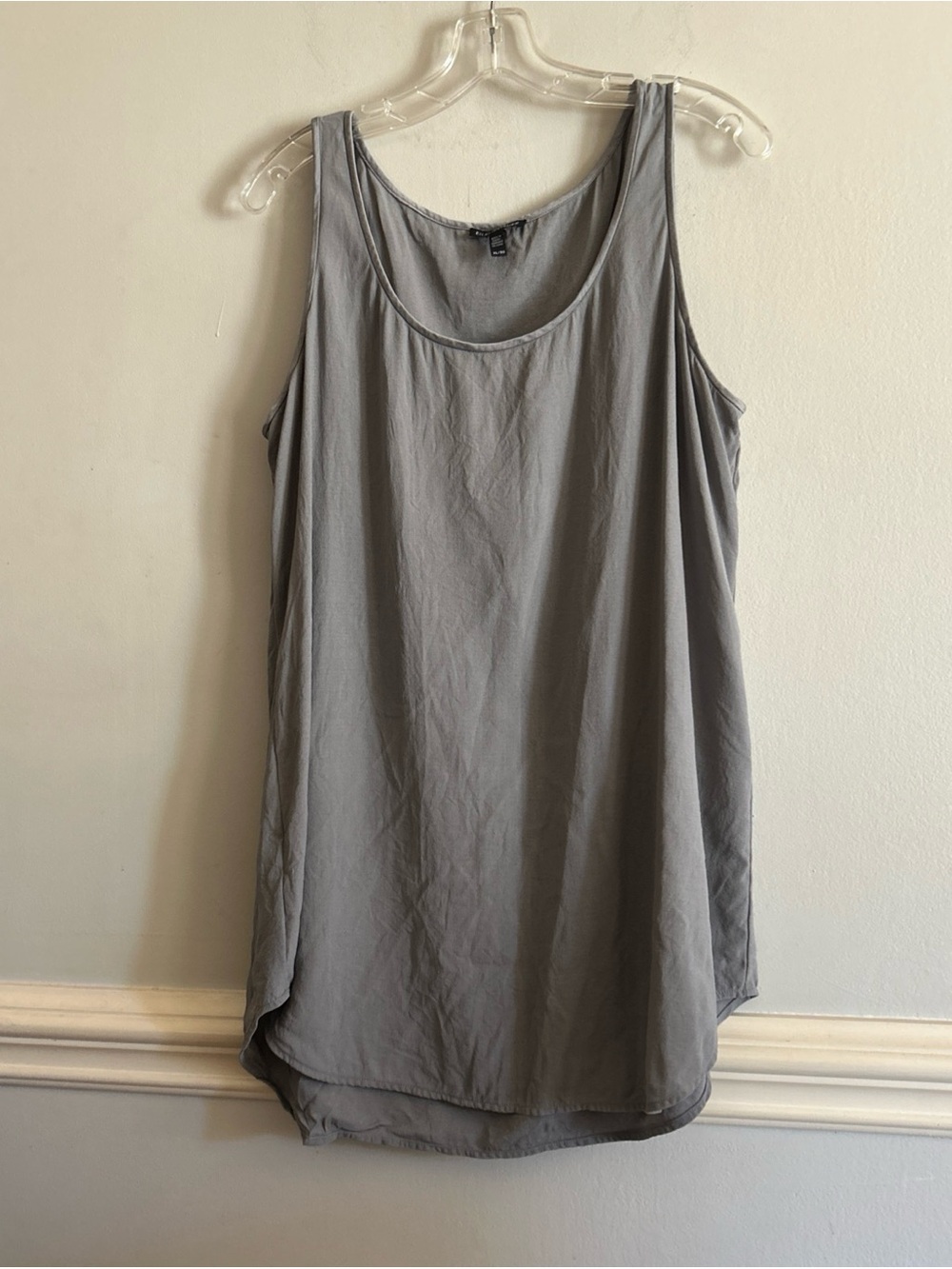 Eileen Fisher Light Gray Scoop Neck Tank